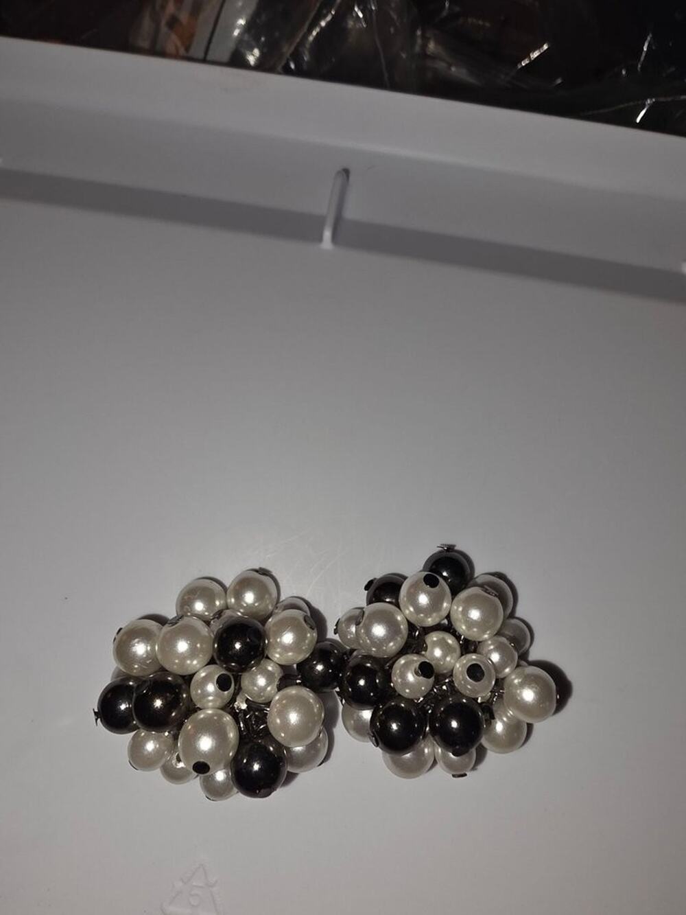 Vintage Cluster Bead Clip-On Earrings